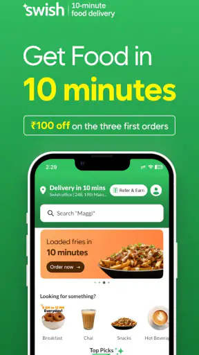 Swish: 10-Min Food Delivery screenshot