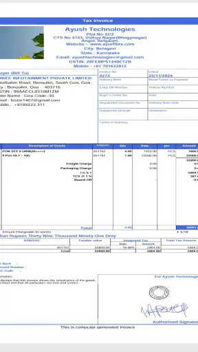 Tally Invoice GST Billing App screenshot