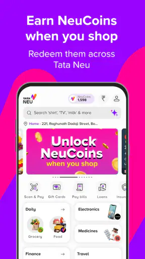 Tata Neu:Shop, Travel, Finance screenshot