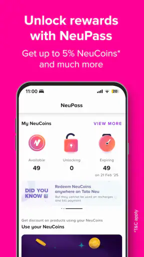 Tata Neu:Shop, Travel, Finance screenshot