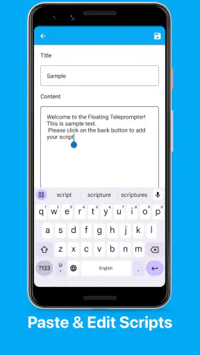 Teleprompter: Floating Notes screenshot