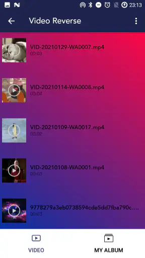 Tenet Video Editor : Reverse,  screenshot