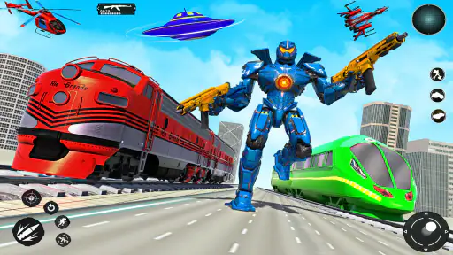 Train Robot Transform Car Game screenshot