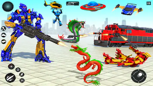 Train Robot Transform Car Game screenshot