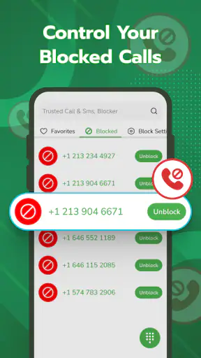 Trusted Call & SMS, Blocker screenshot