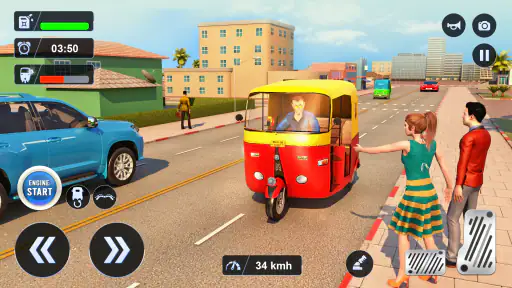 Tuk Tuk Auto Driving Games 3D screenshot