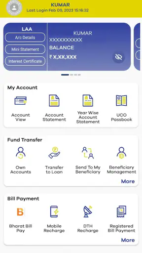 UCO mBanking Plus screenshot