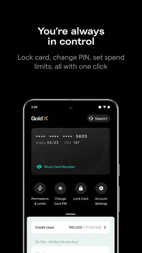 Uni : GoldX & NX Credit Card screenshot