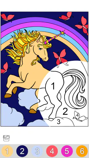 Unicorn Glitter Coloring Pages screenshot