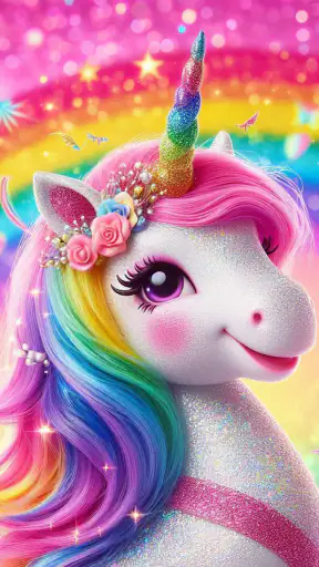 Unicorn Glitter Coloring Pages screenshot