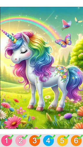 Unicorn Glitter Coloring Pages screenshot