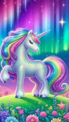 Unicorn Glitter Coloring Pages screenshot