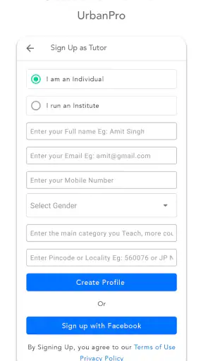 UrbanPro for Tutors screenshot