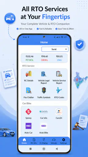 Vahan - eChallan, Vehicle Info screenshot