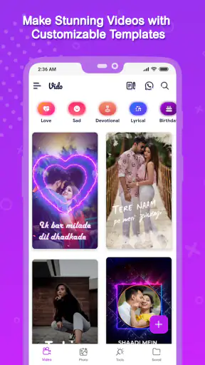 Vido : Video Status Maker screenshot