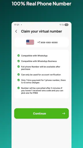 Virtual Number for WhatsApp screenshot