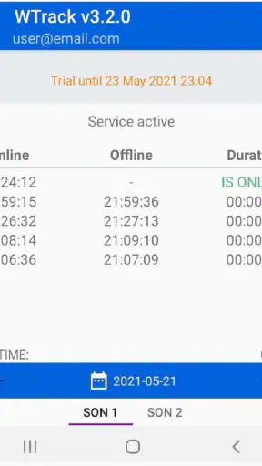 W-Track LastSeen screenshot