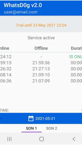 W-Track LastSeen screenshot