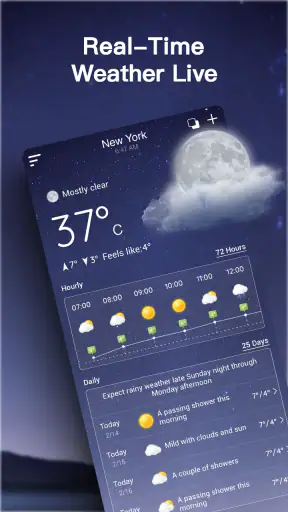 Weather app screenshot