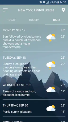 Weather Forecast screenshot