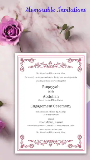 Wedding Invitation Maker screenshot