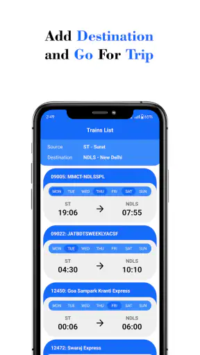 Where is my Train Status screenshot