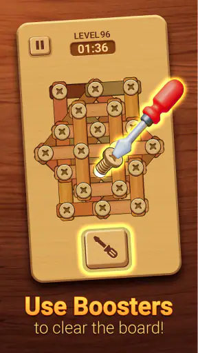 Woodle - Wood Screw Puzzle screenshot