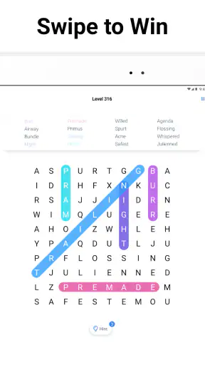 Word Search - crossword puzzle screenshot