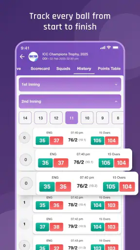 World11 Cricket Live Line screenshot