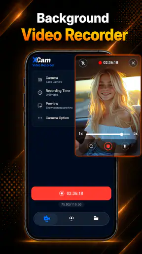 xCam बैकग्राउंड रिकॉर्डर screenshot
