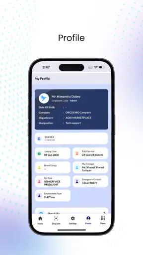 ZingHR screenshot