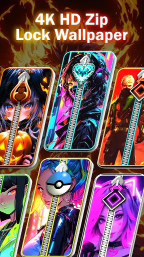 Zipper Lock Screen Wallpaper screenshot