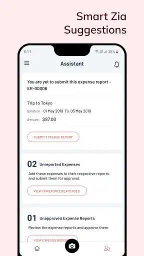Zoho Expense - Expense Reports screenshot