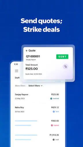 Zoho Invoice - GST Invoice App screenshot