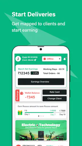 Zypp Pilot - Deliver via EVs screenshot