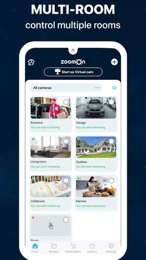 गृह सुरक्षा कैमरा ZoomOn screenshot
