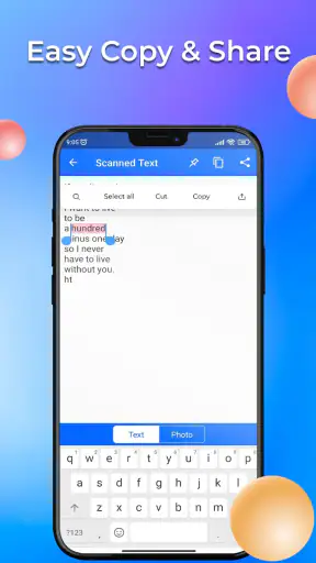 छवि से पाठ निकालें screenshot