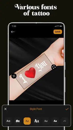 टैटू डिजाइन - Tattoo Simulator screenshot