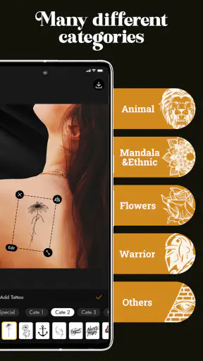 टैटू डिजाइन - Tattoo Simulator screenshot