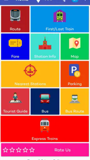 Delhi Metro Route Map and Fare screenshot