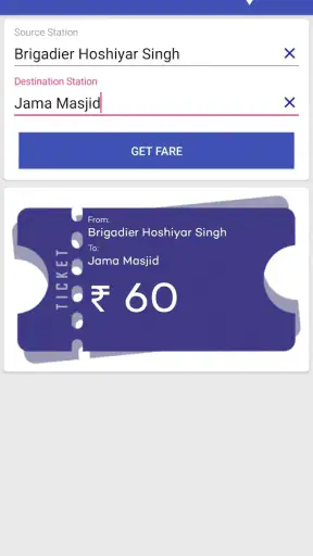Delhi Metro Route Map and Fare screenshot