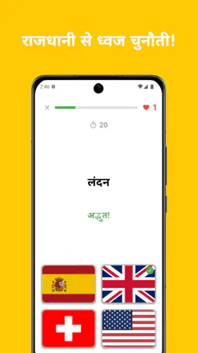 ध्वज प्रश्नोत्तरी: विश्व देश screenshot