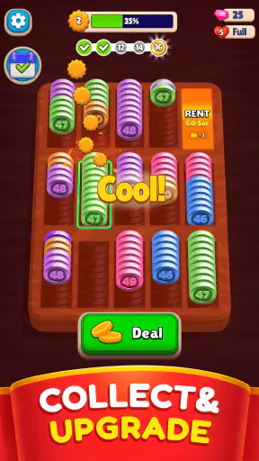 पॉकेट सॉर्ट: कॉइन मर्ज पज़ल screenshot