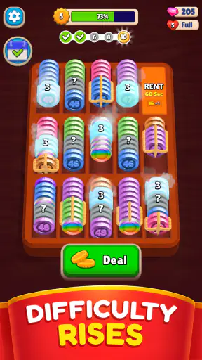 पॉकेट सॉर्ट: कॉइन मर्ज पज़ल screenshot