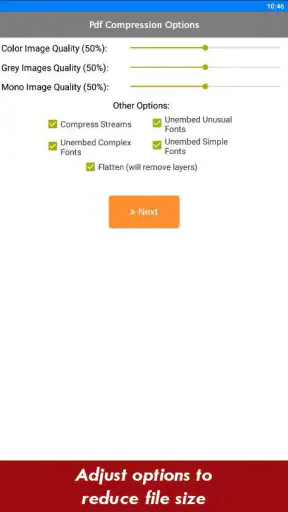 पीडीएफ फाइल को कंप्रेस करें screenshot