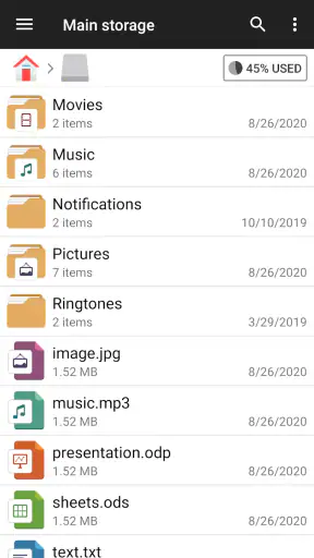 फाइल प्रबंधक screenshot