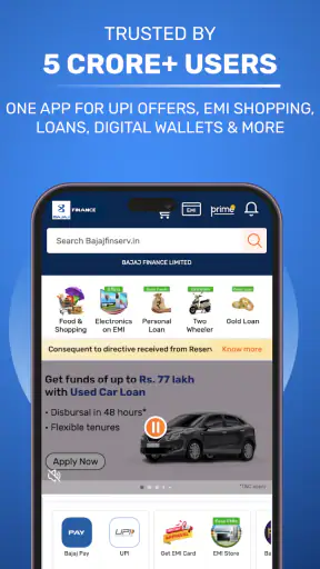 बजाज फिनसर्व-UPI, लोन,पेमेंट्स screenshot