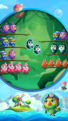बर्ड सॉर्ट पहेली: कलर गेम screenshot