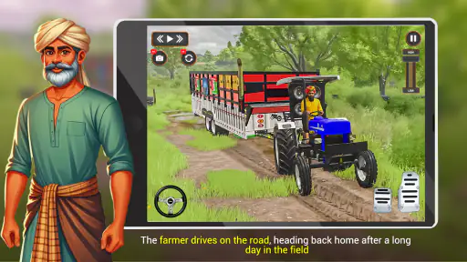 भारतीय ट्रैक्टर चालक खेल 3 डी screenshot