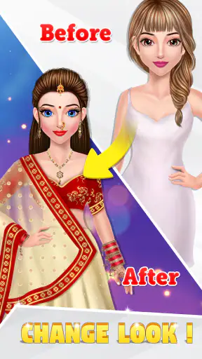 भारतीय शादी: ड्रैसअप मेकअप screenshot